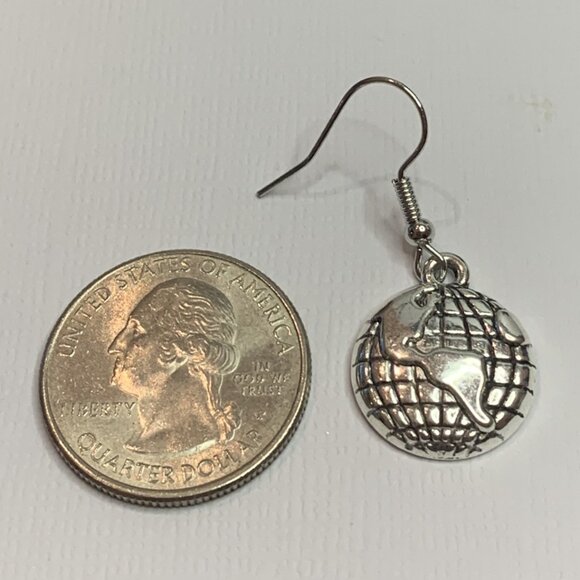 Globe Earring, Earth Earring, Planet Earring, World Earring, Teacher Earring - Picture 6 of 7